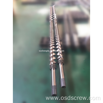 twin screw and barrel(parallel twin screw and barrel for recycled plastic pelletizing extruder WEBER KABRA WINDSOR